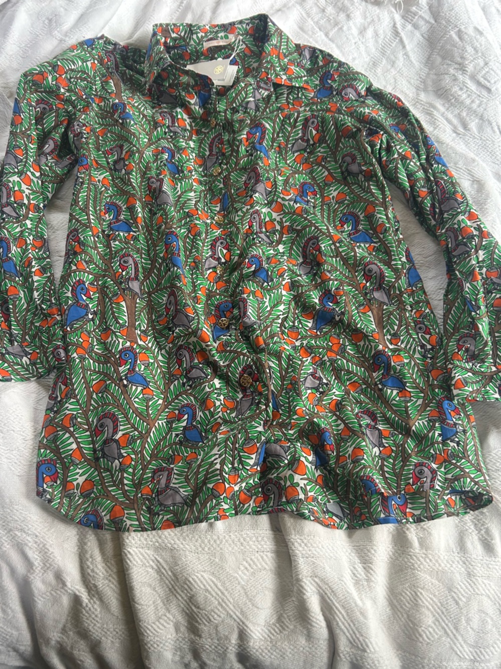 Tory Burch Bridgette  Beach Tunic. Missing string string tie belt. NWT. Size L